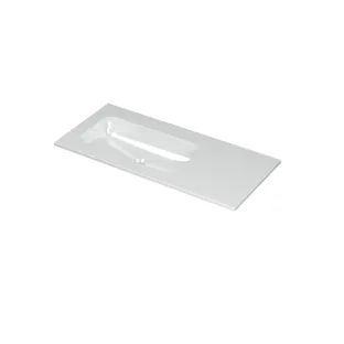 INK Aspekt Washbasin left - 1 sink - without tap hole - 100x45x1.5 cm - Porcelain gloss white