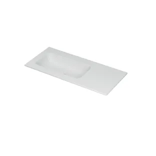 INK Aspekt Washbasin left - 1 sink - without tap hole - 100x45x1.5 cm - Porcelain matt white