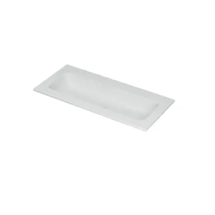 INK Aspekt Washbasin center - 1 sink - without tap hole - 100x45x1.5 cm - Porcelain matt white