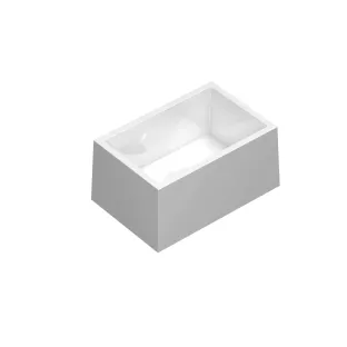 INK Break countertop washbasin - rectangular - 27x18x10 cm - Polystone Gloss white