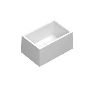 INK Break countertop washbasin - rectangular - 27x18x10 cm - Polystone Matt white