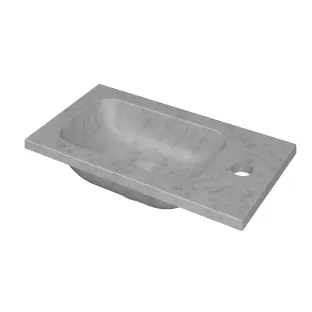 INK Enter Fountain Marble - 1 tap hole - 40x22x1.6 cm - Matt white