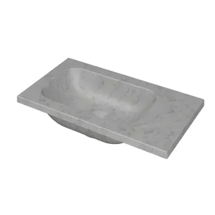 INK Enter Fountain Marble - without tap hole - 40x22x1.6 cm - Matt white