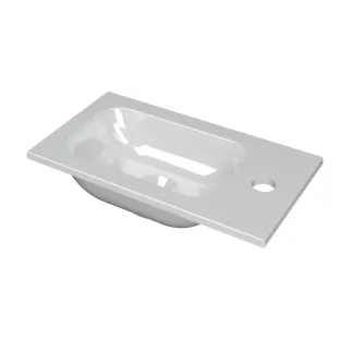 INK Enter Fountain Polystone - 1 tap hole - 40x22x1 cm - Gloss white