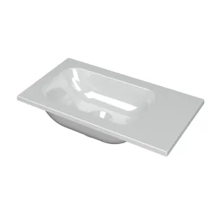 INK Enter Fountain Polystone - without tap hole - 40x22x1 cm - Gloss white