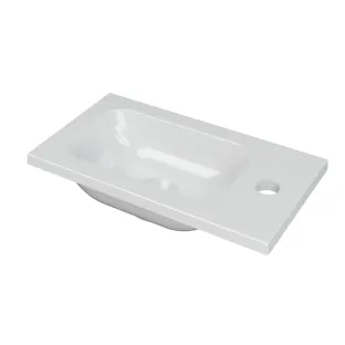 INK Enter Fountain Porcelain - 1 tap hole - 40x22x1.6 cm - Gloss white