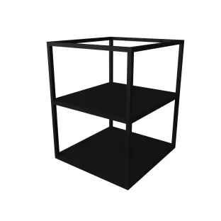 INK Ferro shelf with fixed shelf for 1 drawer base cabinet - 40x45x38 cm - Matt black