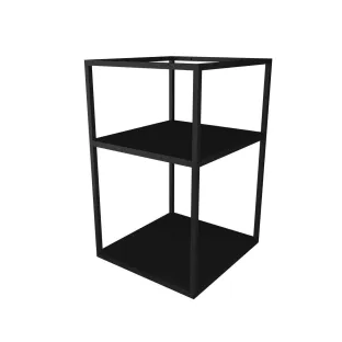 INK Ferro shelf with fixed shelf for 1 drawer base cabinet - 40x45x40 cm - Matt black