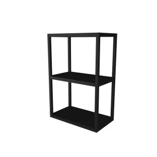 INK Ferro shelf wall cabinet with fixed shelves - 35x20x52 cm - Matt black