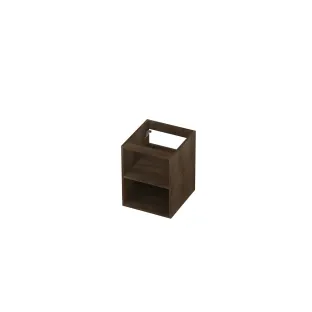 INK Veneer open shelf for base cabinet - 40x43x52 cm - Veneer Chocolate