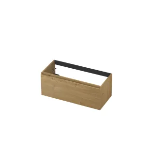 INK Veneer washbasin cabinet - 1 drawer - handleless - wooden frame - 100x45x40 cm - Veneer Natur