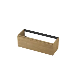 INK Veneer washbasin cabinet - 1 drawer - handleless - wooden frame - 120x45x40 cm - Veneer Natur