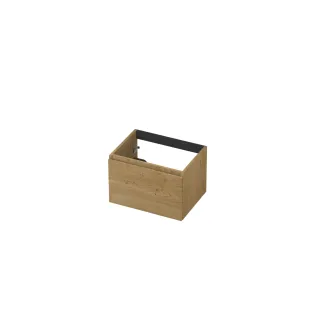 INK Veneer washbasin cabinet - 1 drawer - handleless - wooden frame - 60x45x40 cm - Veneer Natur