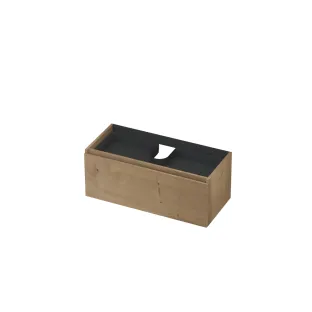 INK Veneer washbasin cabinet - 1 drawer with inner drawer - handleless - wooden frame - 100x45x40 cm - Veneer Ash grey