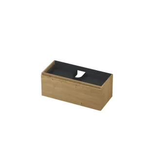 INK Veneer washbasin cabinet - 1 drawer with inner drawer - handleless - wooden frame - 100x45x40 cm - Veneer Natur