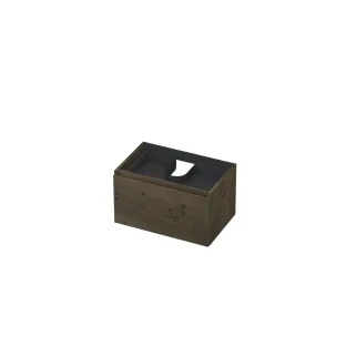 INK Veneer washbasin cabinet - 1 drawer with inner drawer - handleless - wooden frame - 70x45x40 cm - Veneer Charcoal