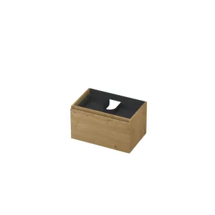 INK Veneer washbasin cabinet - 1 drawer with inner drawer - handleless - wooden frame - 70x45x40 cm - Veneer Natur