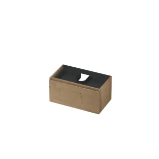 INK Veneer washbasin cabinet - 1 drawer with inner drawer - handleless - wooden frame - 80x45x40 cm - Veneer Ash grey