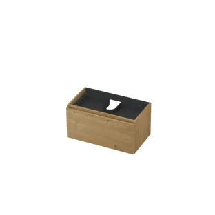 INK Veneer washbasin cabinet - 1 drawer with inner drawer - handleless - wooden frame - 80x45x40 cm - Veneer Natur