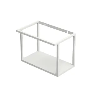 INK Fountain frame XL with base plate and towel holder - 40x26x30 cm - Steel Matt white