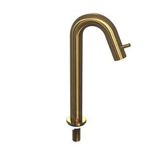 INK Fountain tap - standing curved - high model - brushed matt gold