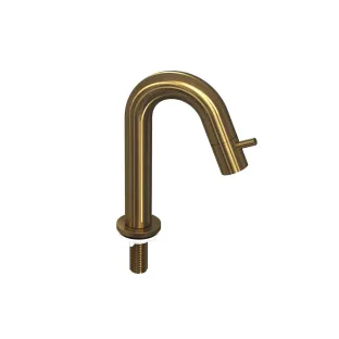 INK Fountain tap - standing curved - low model - brushed matt gold