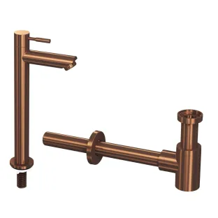 INK Fountain tap set 2B - Fountain tap standing high - design siphon - matt rose gold