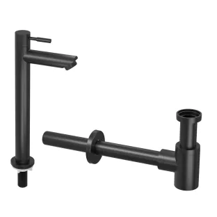 INK Fountain tap set 2B - Fountain tap standing high - design siphon - matt black