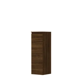 INK half high cabinet 1 door universal - handleless - wooden frame - 2 glass shelves - 35x37x106 cm - Copper oak