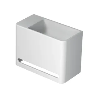 INK Hangar fountain polystone - tap plateau left - without tap hole - 40x20x30 cm - Matt white