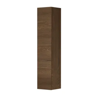 INK high cabinet 1 door universal - handleless - 36x37x169 cm - Solid oak chocolate