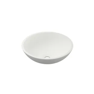 INK Jazz large countertop washbasin - without tap hole - 40x40x12 cm - polystone matt white