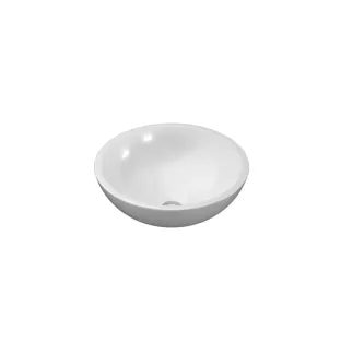 INK Jazz small countertop washbasin - without tap hole - 33x12 cm - polystone gloss white