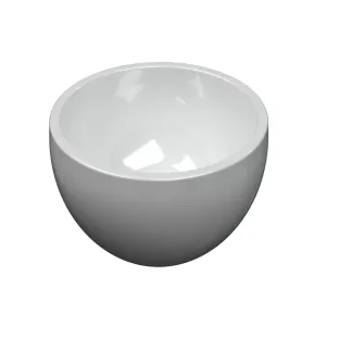 INK Jazz XS countertop washbasin - without tap hole - 20x20x11 cm - polystone gloss white