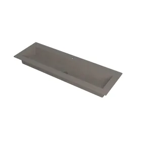 INK Kraft Central washbasin - 1 sink - 1 tap hole - 140x45x1 cm - Quartz concrete