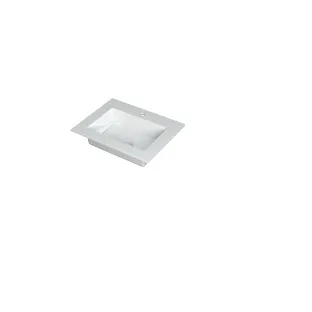 INK Kraft Washbasin central - 1 sink - 1 tap hole - 60x45x1 cm - Polystone gloss white