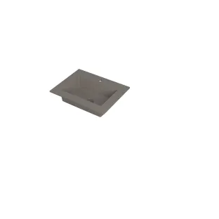 INK Kraft Central washbasin - 1 sink - 1 tap hole - 60x45x1 cm - Quartz concrete