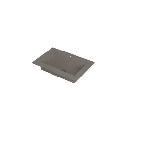 INK Kraft Central washbasin - 1 sink - 1 tap hole - 70x45x1 cm - Quartz concrete