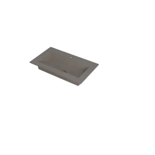 INK Kraft Central washbasin - 1 sink - 1 tap hole - 80x45x1 cm - Quartz concrete