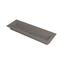 INK Kraft Central washbasin - 1 sink - 2 tap holes - 140x45x1 cm - Quartz concrete