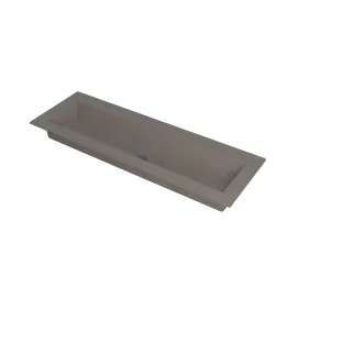 INK Kraft Central washbasin - 1 sink - without tap hole - 140x45x1 cm - Quartz concrete