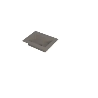 INK Kraft Central washbasin - 1 sink - without tap hole - 60x45x1 cm - Quartz concrete