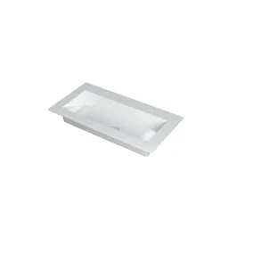 INK Kraft Central washbasin - 1 sink - without tap hole - 90x45x1 cm - Polystone gloss white