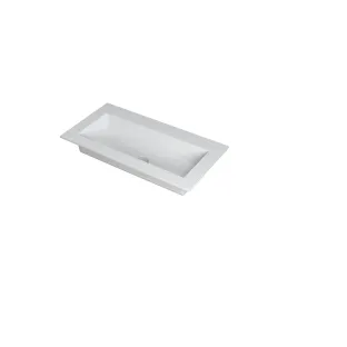 INK Kraft Central washbasin - 1 sink - without tap hole - 90x45x1 cm - Polystone matt white