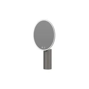 INK Make-up mirror incl. 3 settings LED - 38x23 cm - Brushed gunmetal