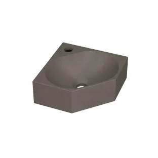 INK Matrix corner fountain quartz - 1 tap hole - 27x27x10 cm - Concrete