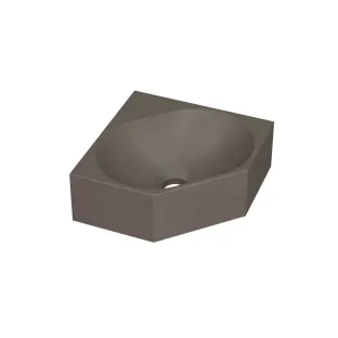 INK Matrix corner fountain quartz - without tap hole - 27x27x10 cm - Concrete