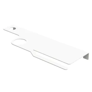 INK Mono L steel mini shelf - left - 1 tap hole - Matt white