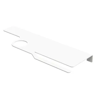 INK Mono L steel mini shelf - left - without tap hole - Matt white