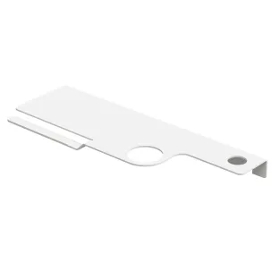 INK Mono L steel mini shelf - right - 1 tap hole - Matt white